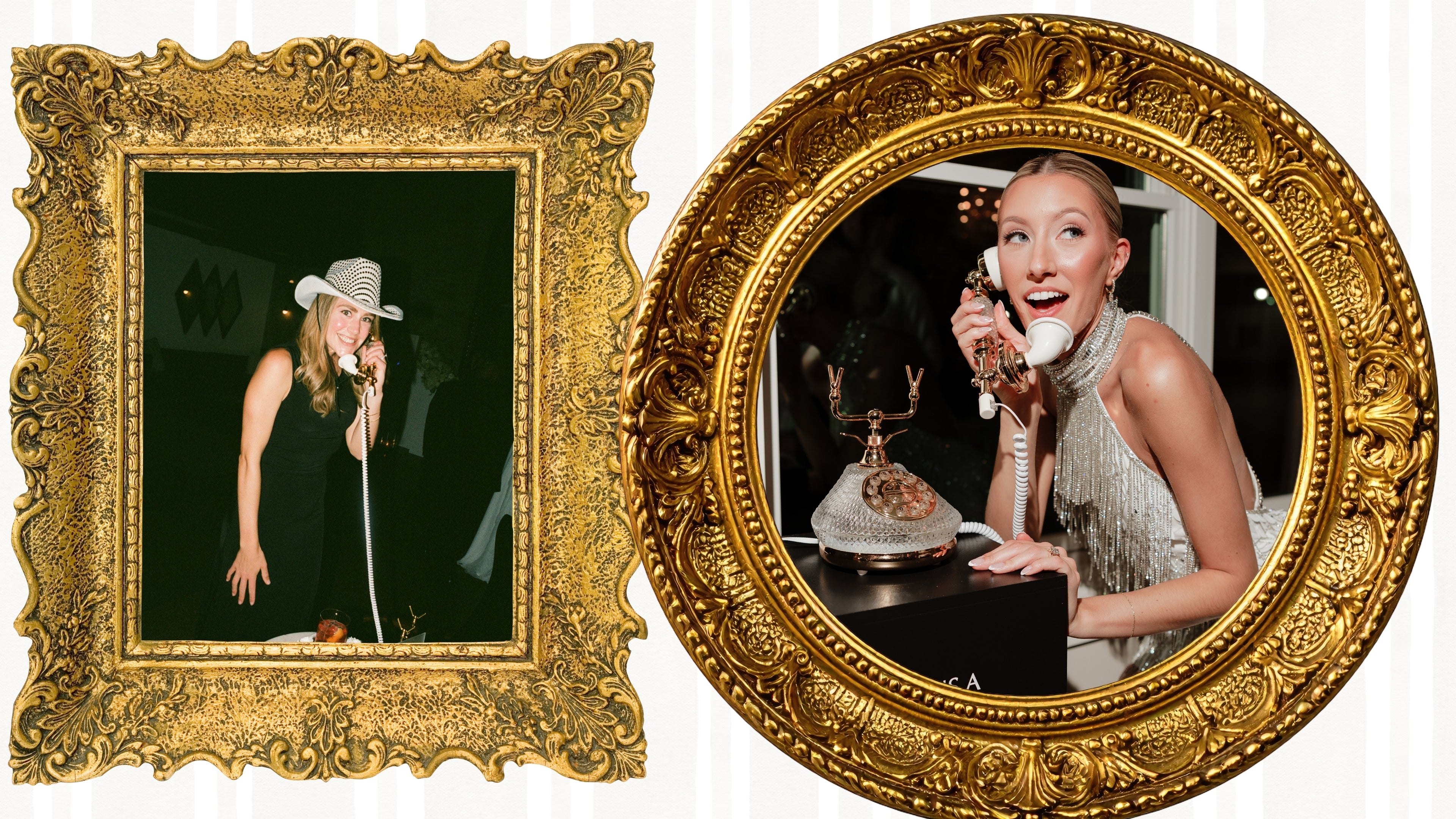 Vintage style telephone audio guestbook