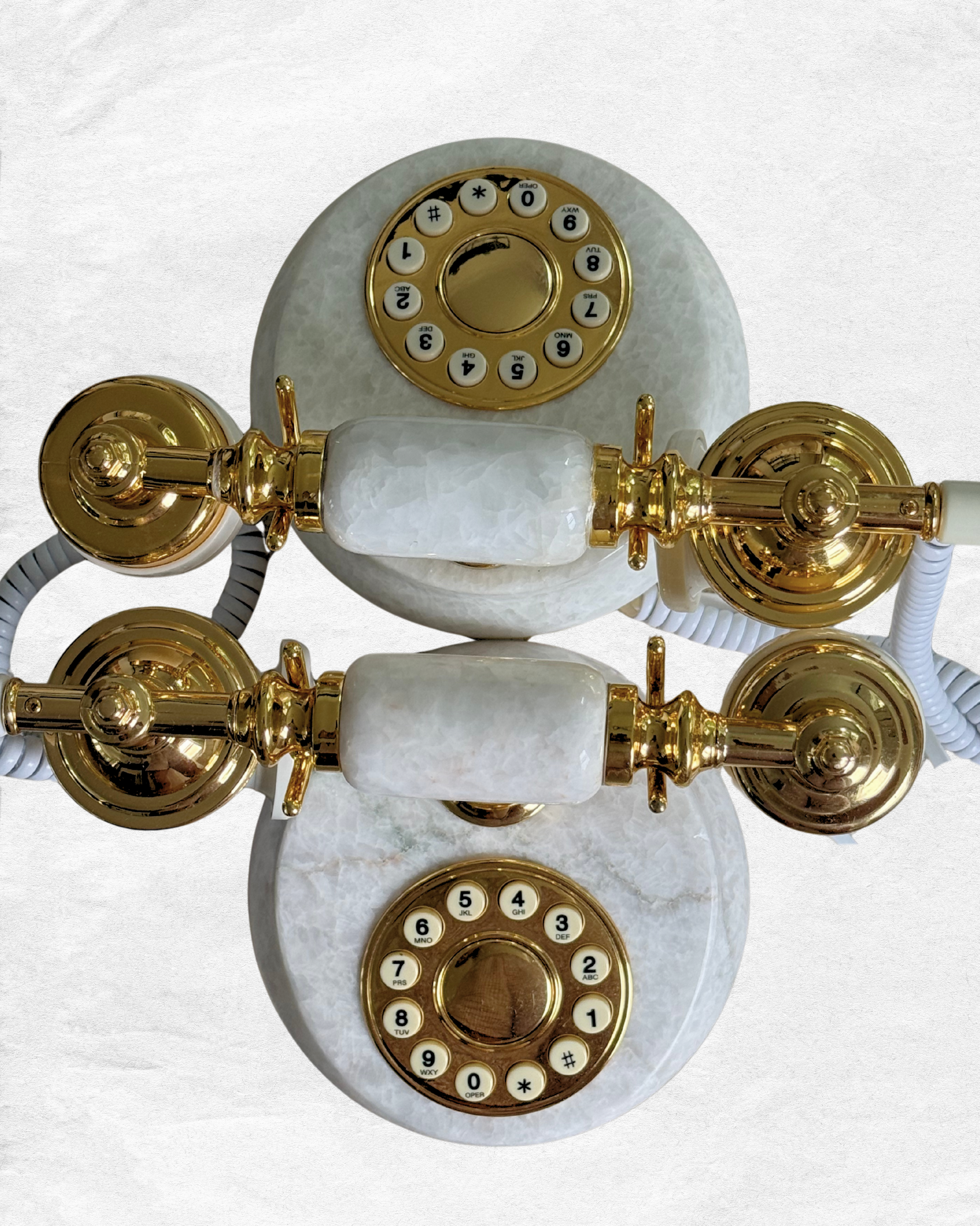 Marble and gold audio guestbook from The Other Line